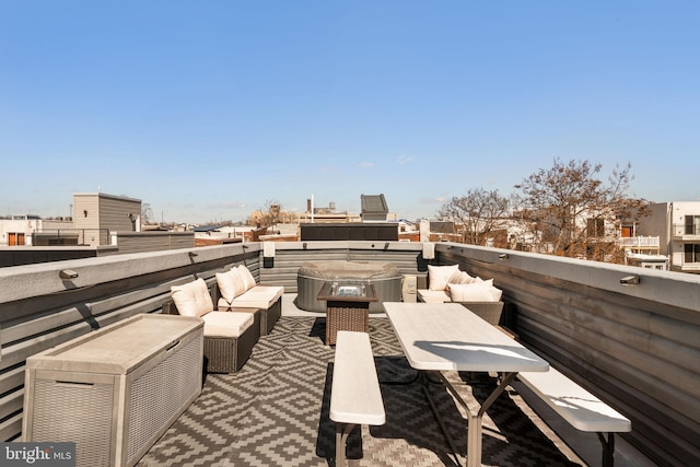 view of patio featuring an outdoor hangout area