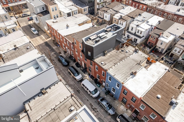 aerial view with a residential view