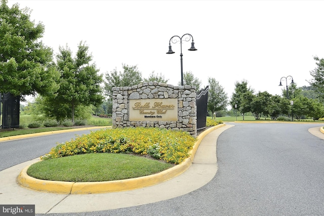 view of community sign