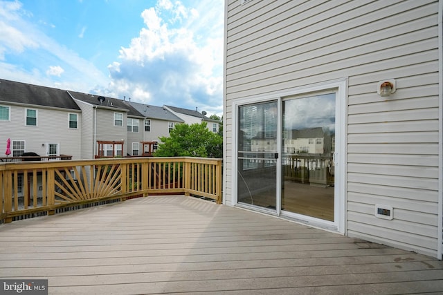 deck featuring a residential view