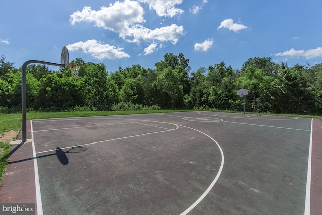 view of sport court with community basketball court