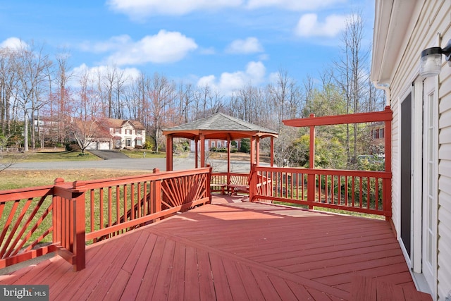 deck with a gazebo