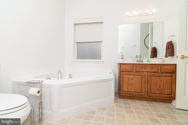 4101D Fullerton Ct, Milford, DE 19963 - bathroom featuring vanity, a garden tub, and toilet
