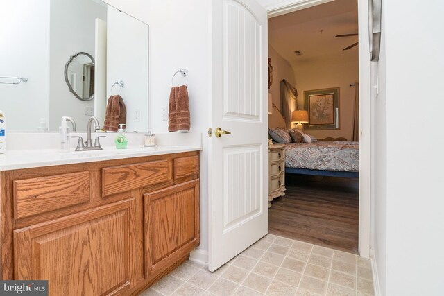 4101D Fullerton Ct, Milford, DE 19963 - bathroom featuring ensuite bath, vanity, and ceiling fan