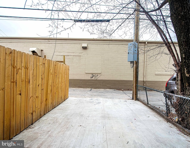 view of yard with a patio area and fence