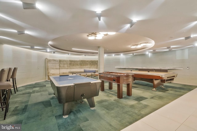 recreation room featuring billiards