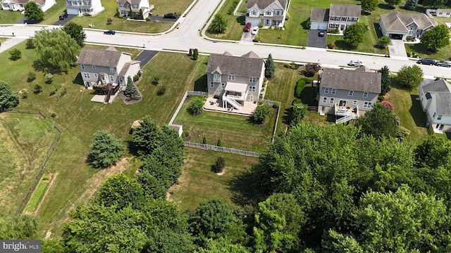 drone / aerial view with a residential view