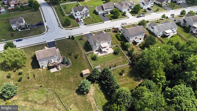 bird's eye view featuring a residential view