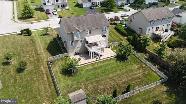 birds eye view of property featuring a residential view