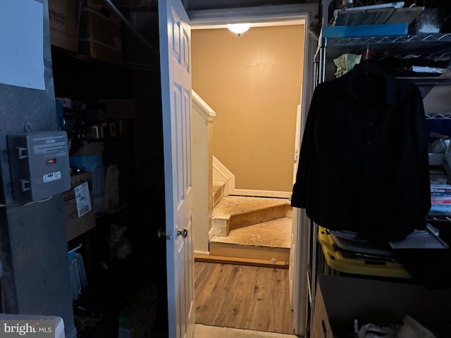 interior space featuring wood finished floors