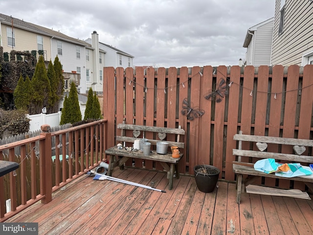 wooden terrace with fence