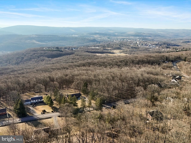 bird's eye view featuring a mountain view