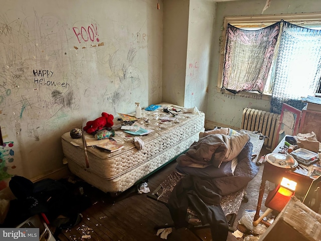 bedroom with radiator