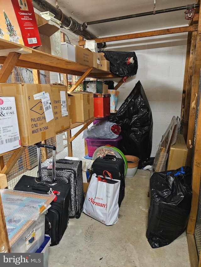 view of storage room