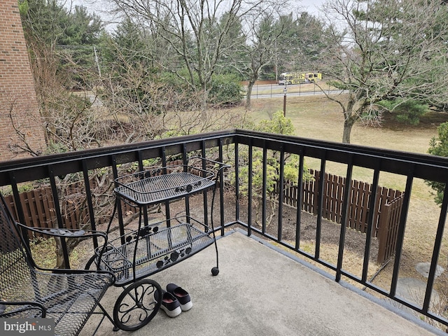 view of balcony