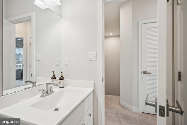 bathroom with vanity