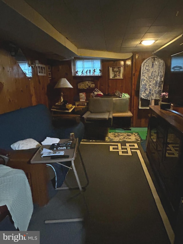 2834 Edgecombe Cir S, Baltimore, MD 21215 - living area with wooden walls