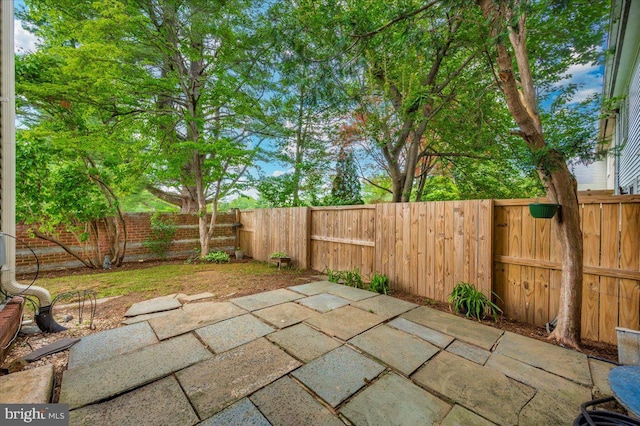 view of patio / terrace featuring a fenced backyard