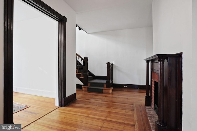1033 Newton St NE, Washington, DC 20017 - hallway featuring hardwood / wood-style flooring and stairway