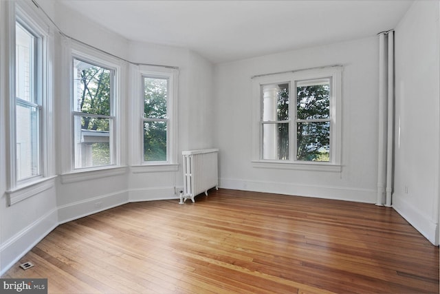 1033 Newton St NE, Washington, DC 20017 - empty room with radiator heating unit, light wood finished floors, and plenty of natural light