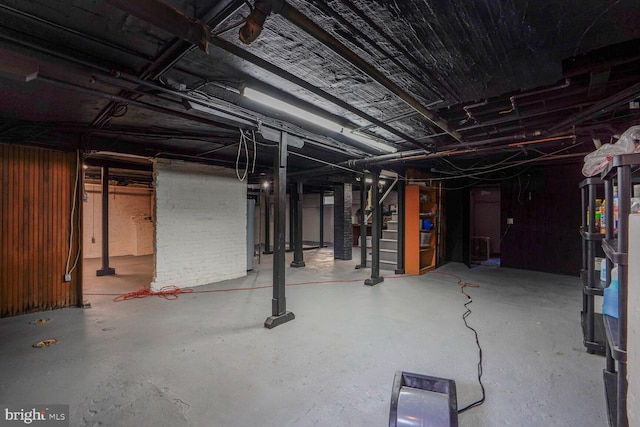1033 Newton St NE, Washington, DC 20017 - unfinished basement with stairway