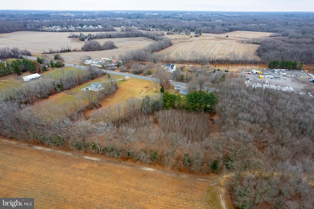 drone / aerial view featuring a rural view