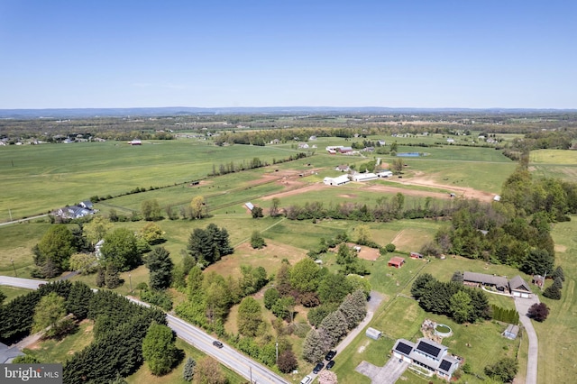 bird's eye view featuring a rural view