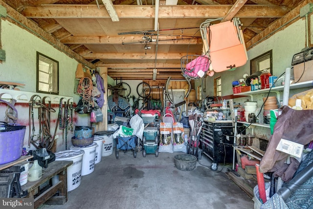 view of storage area