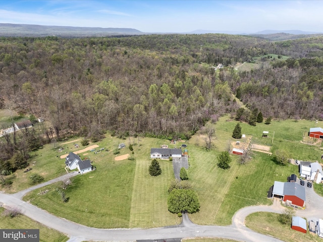 aerial view with a view of trees