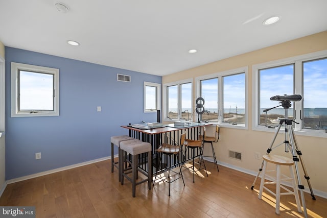 510 Bay Point Rd, Cedarville, NJ 08311 - dining room featuring visible vents, baseboards, and wood-type flooring