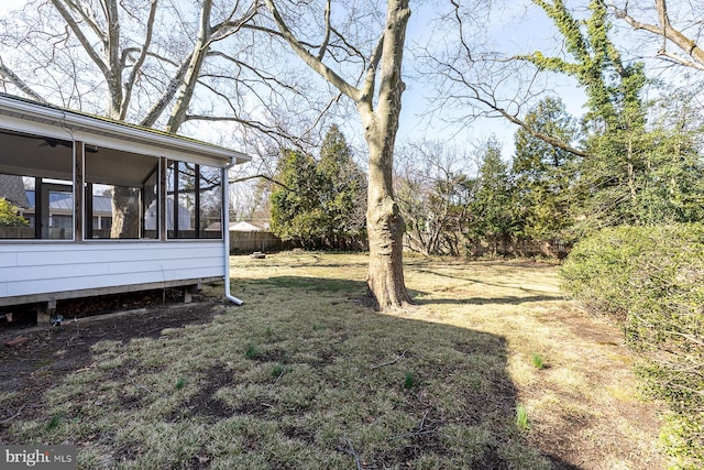 526 Baltimore Annapolis Blvd, Severna Park, MD 21146 - view of yard featuring fence and a sunroom