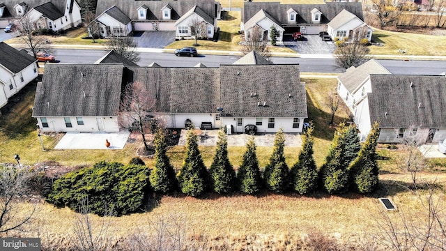 bird's eye view with a residential view