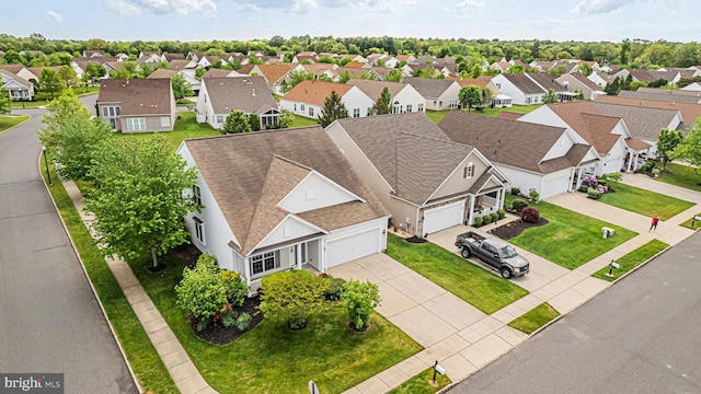 aerial perspective of suburban area