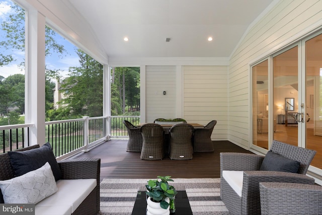 3006 Weber Pl, Oakton, VA 22124 - wooden deck featuring outdoor dining space and an outdoor hangout area