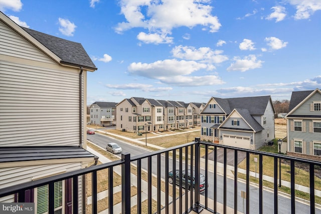 balcony with a residential view