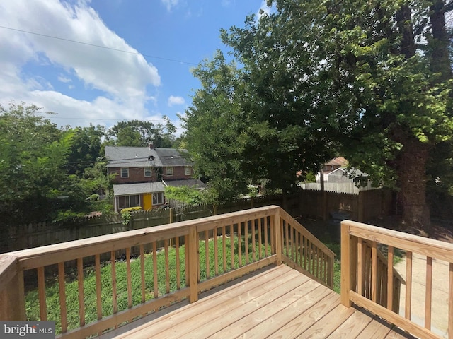 3801 Parkside Dr, Baltimore, MD 21206 - deck with a fenced backyard and a yard