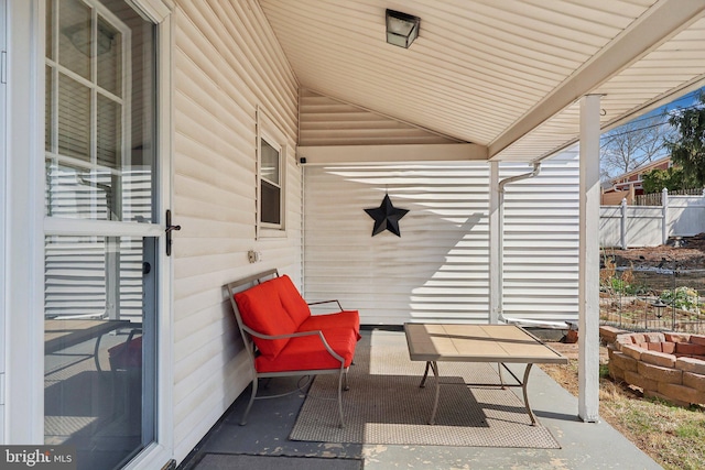 view of patio / terrace with fence
