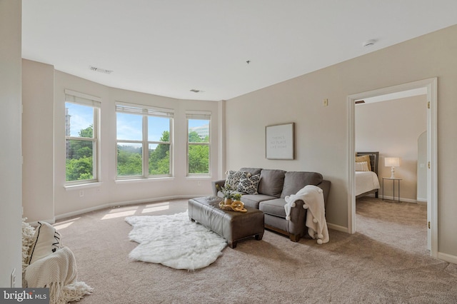 1860 Stratford Park Pl Unit 306, Reston, VA 20190 - living room featuring carpet floors, baseboards, and visible vents