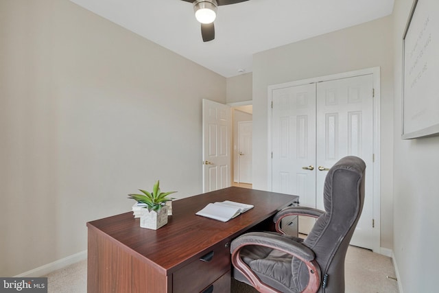 1860 Stratford Park Pl Unit 306, Reston, VA 20190 - office space with light carpet, baseboards, and a ceiling fan