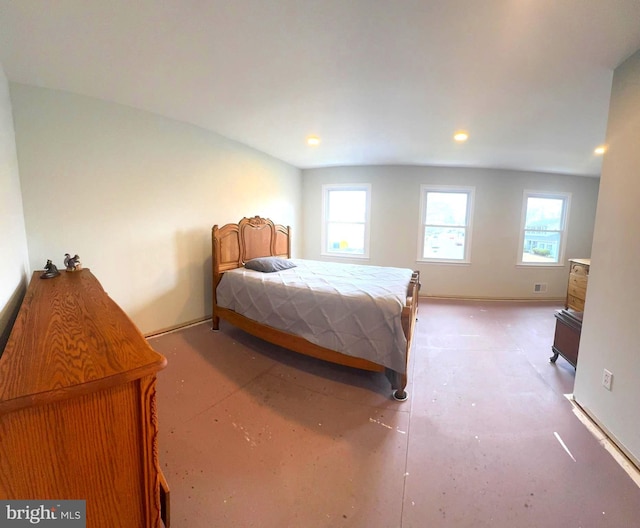 bedroom featuring recessed lighting