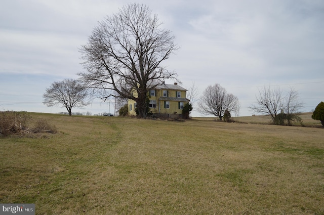 view of yard featuring a rural view