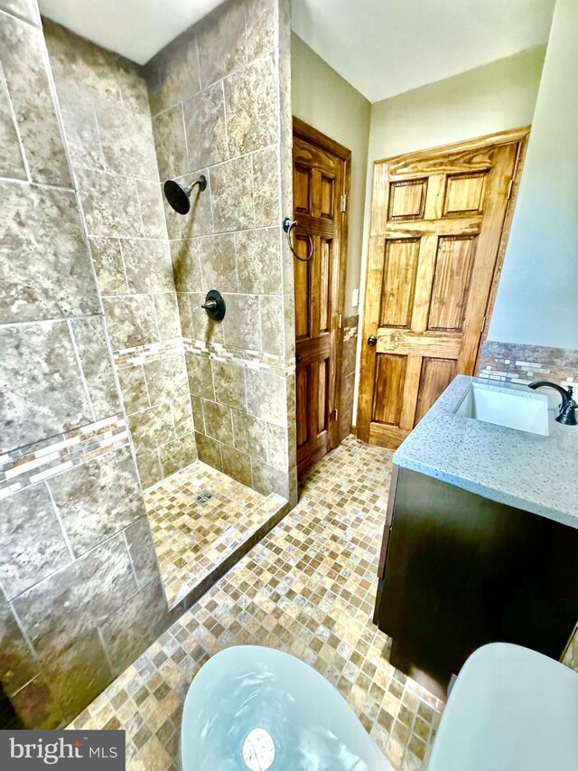 18928 National Pike, Frostburg, MD 21532 - bathroom featuring vanity and tiled shower