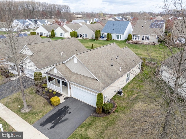 drone / aerial view with a residential view