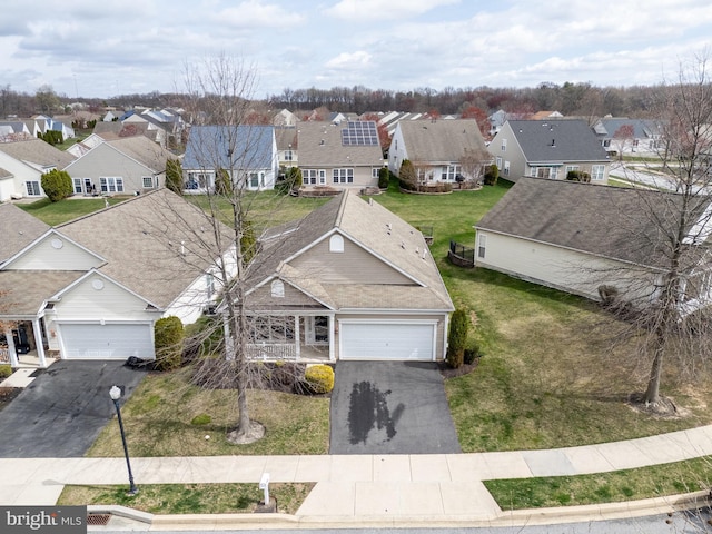 aerial view featuring a residential view