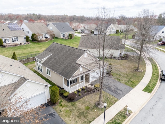 drone / aerial view featuring a residential view