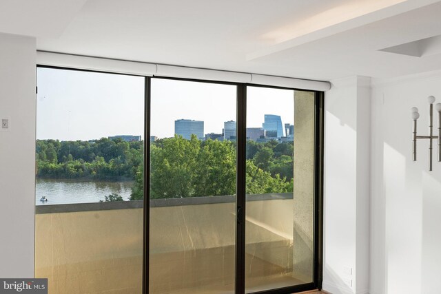2700 Virginia Ave NW Unit 811, Washington, DC 20037 - entryway with floor to ceiling windows and a water view