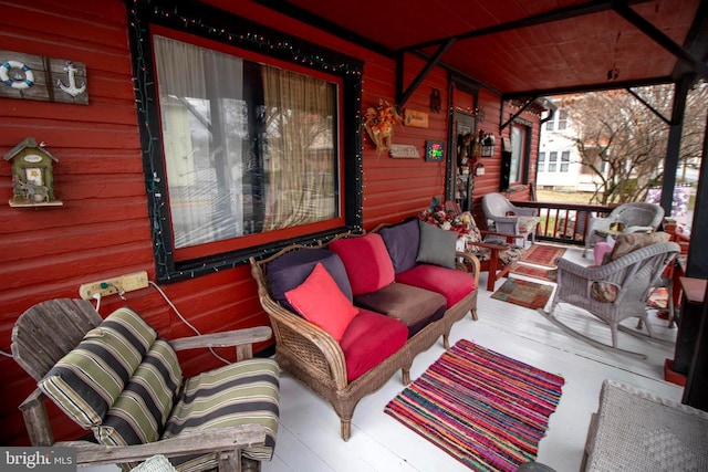 606 Ridgley St, Orbisonia, PA 17243 - view of patio / terrace with a porch and an outdoor hangout area