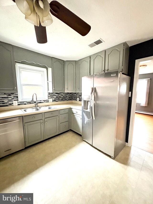 205 Parkway St, Winchester, VA 22601 - kitchen with appliances with stainless steel finishes, a sink, healthy amount of natural light, and tasteful backsplash