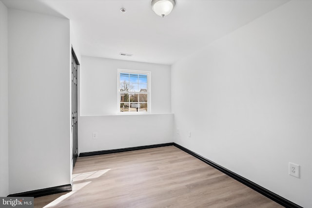 8801 Temple Hill Rd, Clinton, MD 20735 - spare room featuring visible vents, baseboards, and light wood-type flooring