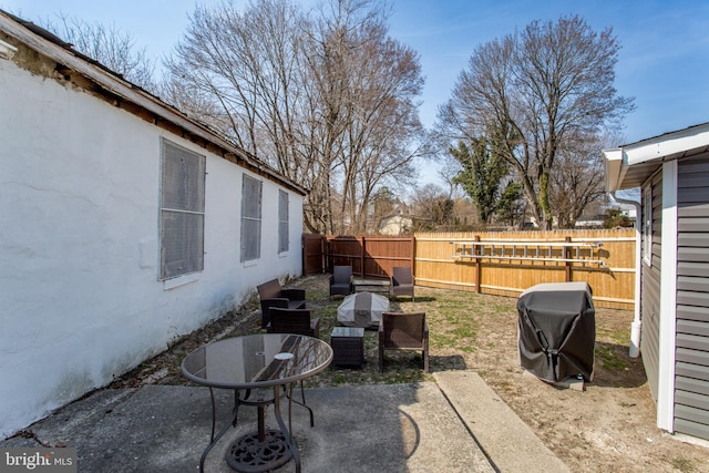 445 Blue Bell Rd, Williamstown, NJ 08094 - view of patio / terrace with a fenced backyard and area for grilling